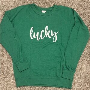 Green 'Lucky' Women's Sweatshirt